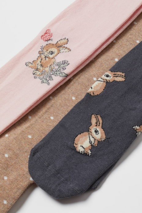 Колготки 092 см (18-24 months) бавовняні для дівчинки H&M 0665542-027 сірий 85375 Колготки 092 см (18-24 months) бавовняні для дівчинки H&M 0665542-027 сірий 85375