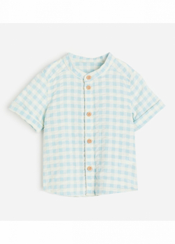 Рубашка    з коротким рукавом для хлопчика H&amp;M 1134180-001 086 см (12-18 months) блакитний 81029