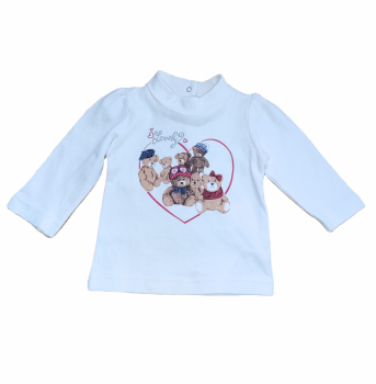Гольф-водолазка 062-68 см (2-6 months)   на кнопках ззаду для дівчинки Fagottino 17-30174 білий 89628