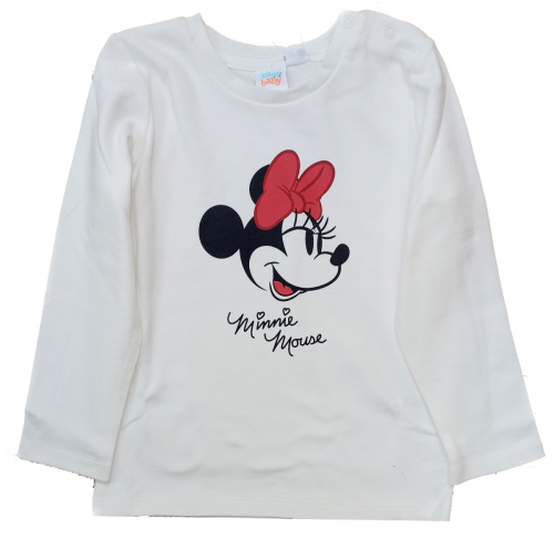 Футболка-лонгслів набір 2 шт. бавовняні для дівчинки Disney 123029 086-92 см (12-24 months) білий  89496