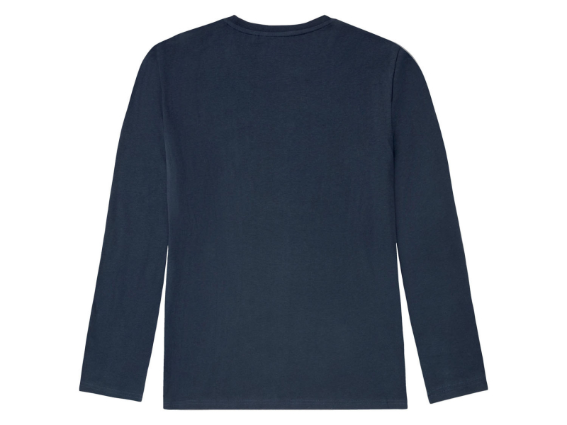 Піжамна футболка з довгими рукавами бавовняна для чоловіка Livergy 362280 42 / XL темно-синій 73308