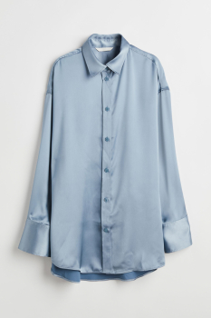 Блузка оверсайз для жінки H&amp;M 1107685-003 40 / L блакитний  80899