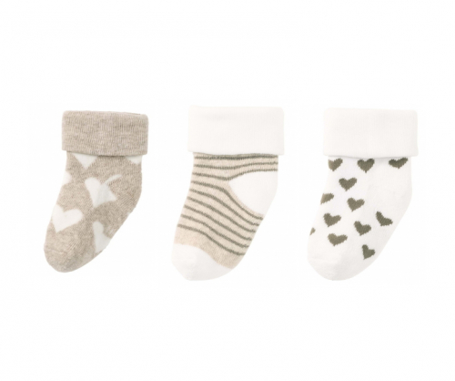 Шкарпетки 3 пари  для дівчинки Lupilu 301343 розмір взуття 15-18 (3-12 months) бежевий 66839