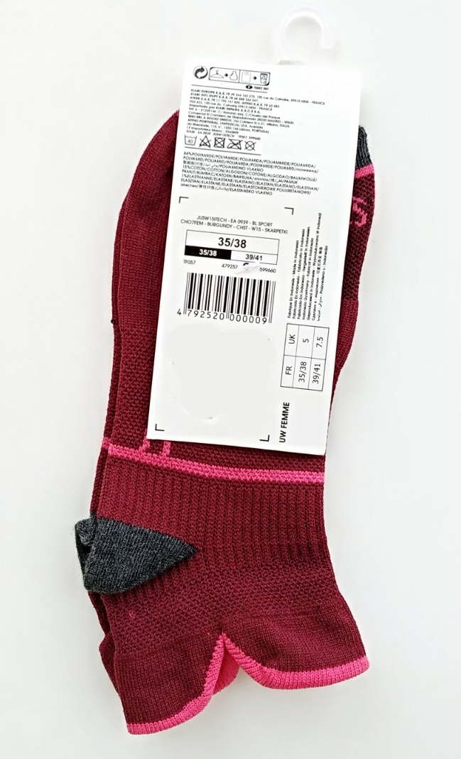 Шкарпетки  для дівчинки Kiabi TF057 розмір взуття 35-38 (11-16 years) бордовий 67950
