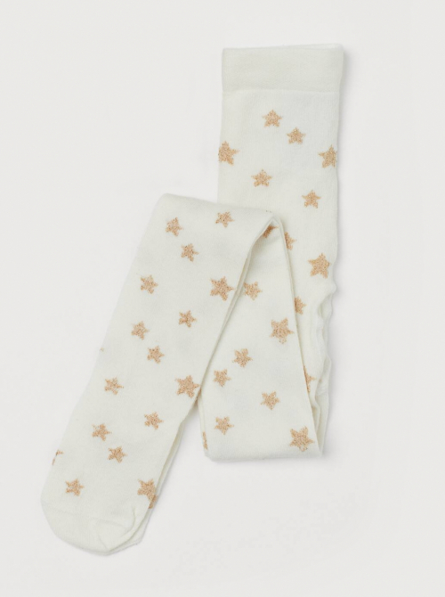 Колготки 098-104 см (2-4 years) з люрексовою ниткою для дівчинки H&M 0619739-064 білий 91435 Колготки 098-104 см (2-4 years) з люрексовою ниткою для дівчинки H&M 0619739-064 білий 91435