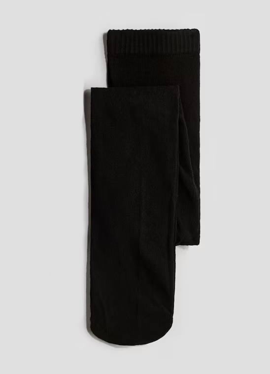 Колготки 110-116 см (4-6 years)   бавовняні для дівчинки H&amp;M 0293433055 чорний 56458