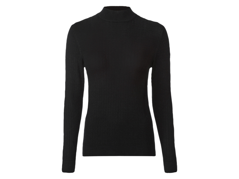 Гольф-водолазка тонкої в'язки з віскозою для жінки Esmara 425086 34 / XS чорний  89609